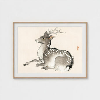 Elk - Kono Bairei Meiji-era Nihonga Deer Art Print / Canvas Kōno Bairei’s, Artistry Prints