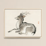 Elk - Kōno Bairei Meiji-era Nihonga Deer Art Print / Canvas, Kōno Bairei’s Elk, Nihonga Art Print, Meiji-era Artistry