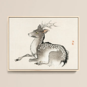 Elk - Kōno Bairei Meiji-era Nihonga Deer Art Print / Canvas, Kōno Bairei’s Elk, Nihonga Art Print, Meiji-era Artistry
