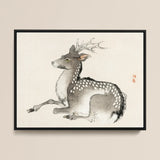 Elk - Kōno Bairei Meiji-era Nihonga Deer Art Print / Canvas, Kōno Bairei’s Elk, Nihonga Art Print, Meiji-era Artistry