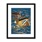 Embroidered Fukusa - Meiji Era Textile Art Print, Framed Japanese Art Print
