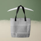 Emerald City - Black and White Ceramic Tile Shopping Tote Handles Bags