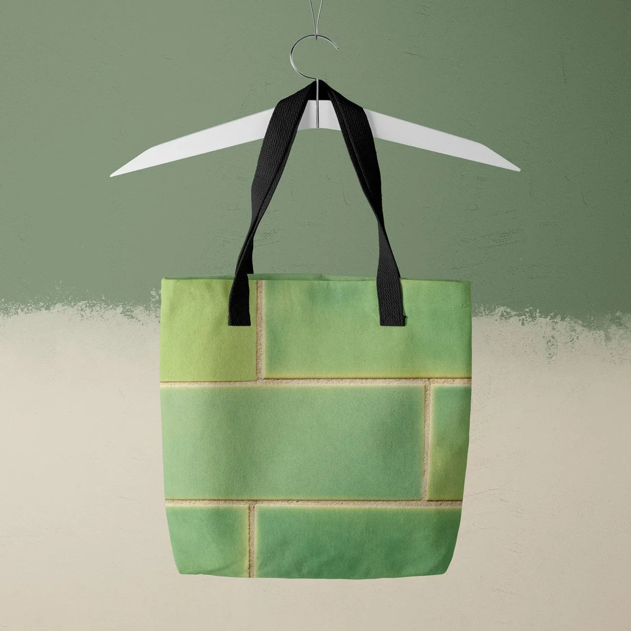 Emerald City - Green Ceramic Brick Shopping Tote Bags