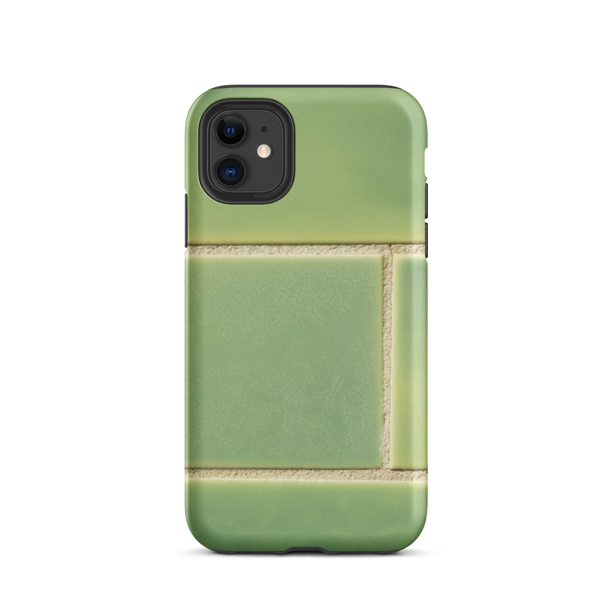 Emerald City Green Tiled Iphone Case, 11 / Matte, Green Tile Patterned Phone Case