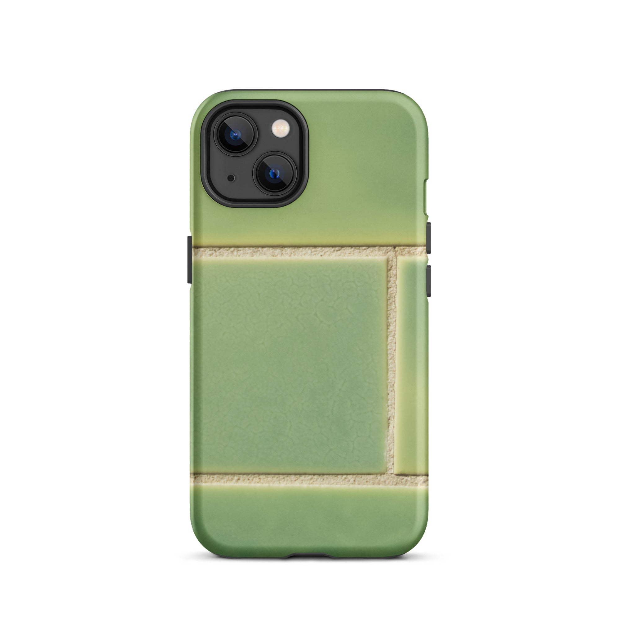 Emerald City Green Tiled Iphone Case, 13 / Matte, Green Tile Patterned Phone Case