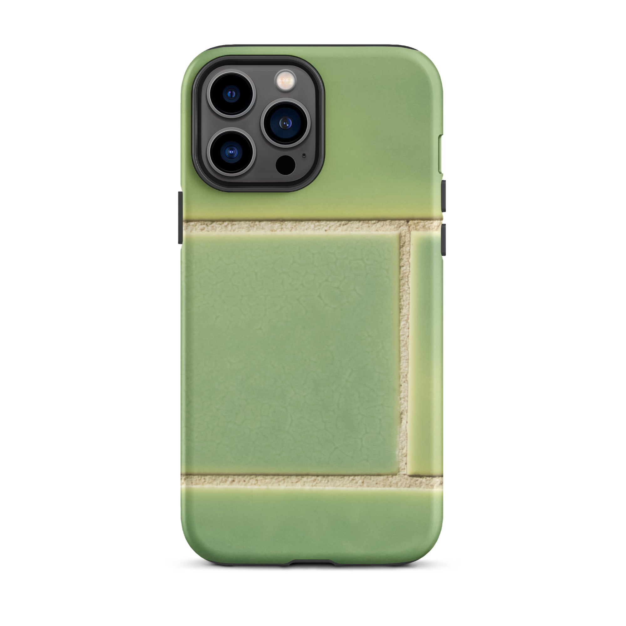 Emerald City Green Tiled Iphone Case, 13 Pro Max / Matte, Green Tile Patterned Phone Case