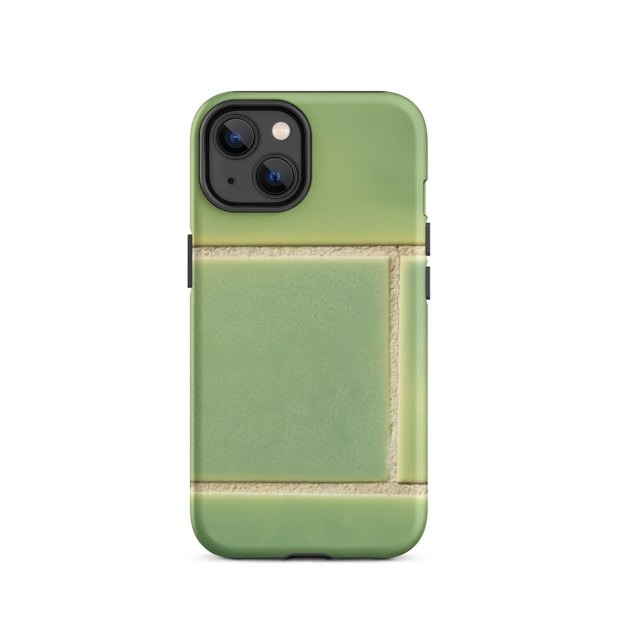 Emerald City Green Tiled Iphone Case, 14 / Matte, Green Tile Patterned Phone Case