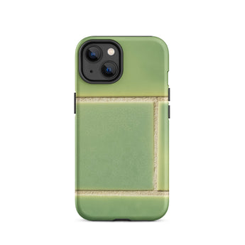 Emerald City - Green Tiled Iphone Case, 14 / Matte, Green Tile-patterned Phone Case