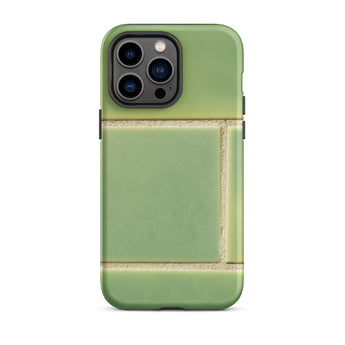 Emerald City - Green Tiled Iphone Case, 14 Pro Max / Matte, Green Tile-patterned Phone Case