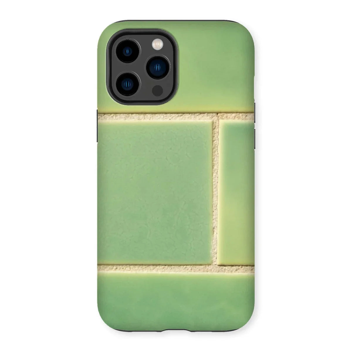 Emerald City - Green Tiled Iphone Case, 14 Pro Max / Matte, Kite-887444463, Green Tile-patterned Smartphone Case Camera