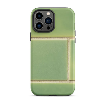 Emerald City - Green Tiled Iphone Case 13 Pro Max / Matte Green Tile-patterned Phone Case Emerald Tiles Shimmer, Tiles, Shimmer