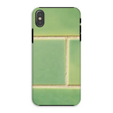 Emerald City - Green Tiled Iphone Case, Xs / Matte, Phone Case Minimalist Green Tile Design