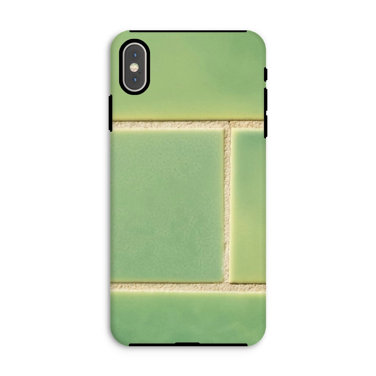 Emerald City Green Tiled Iphone Case, Xs Max / Matte, Phone Case Mint Green Tile Pattern Design