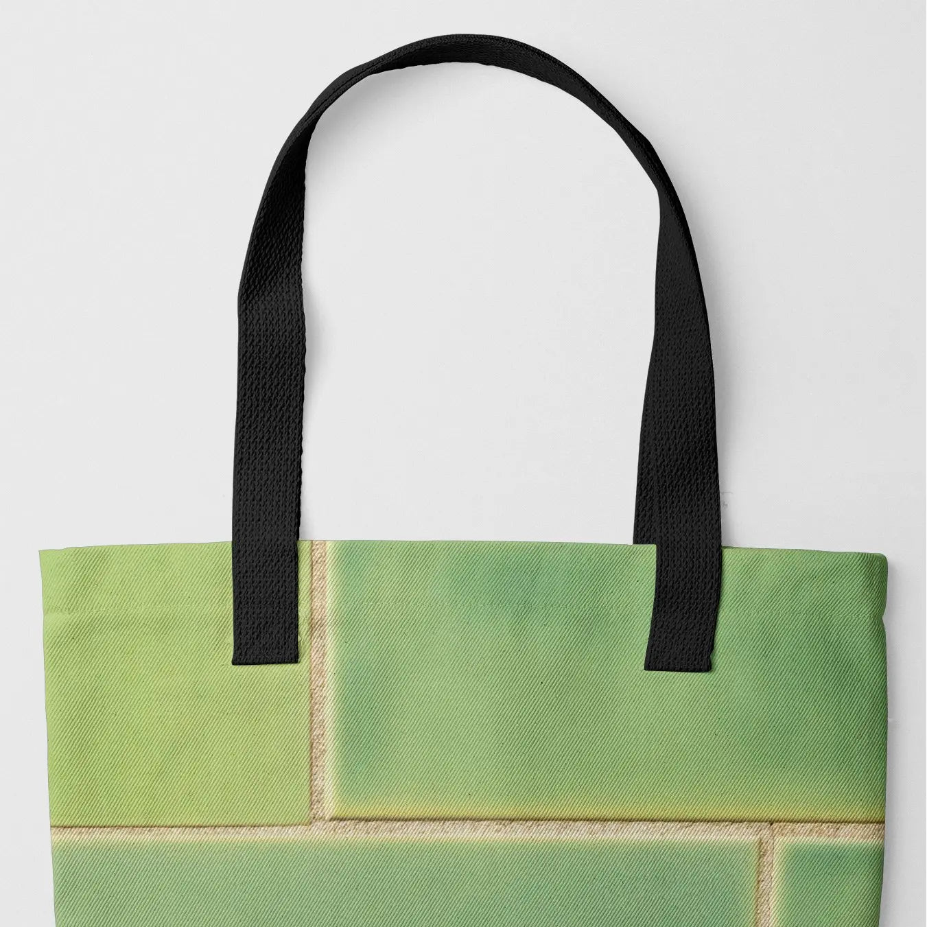 Emerald City - Heavy Duty Reusable Grocery Bag - Black Handles - Shopping Totes - Aesthetic Art