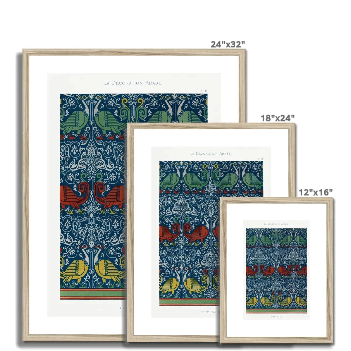 Emile Prisse D’avennes La Decoration Arabe Plate 11 Framed & Mounted Print - Posters Prints & Visual Artwork