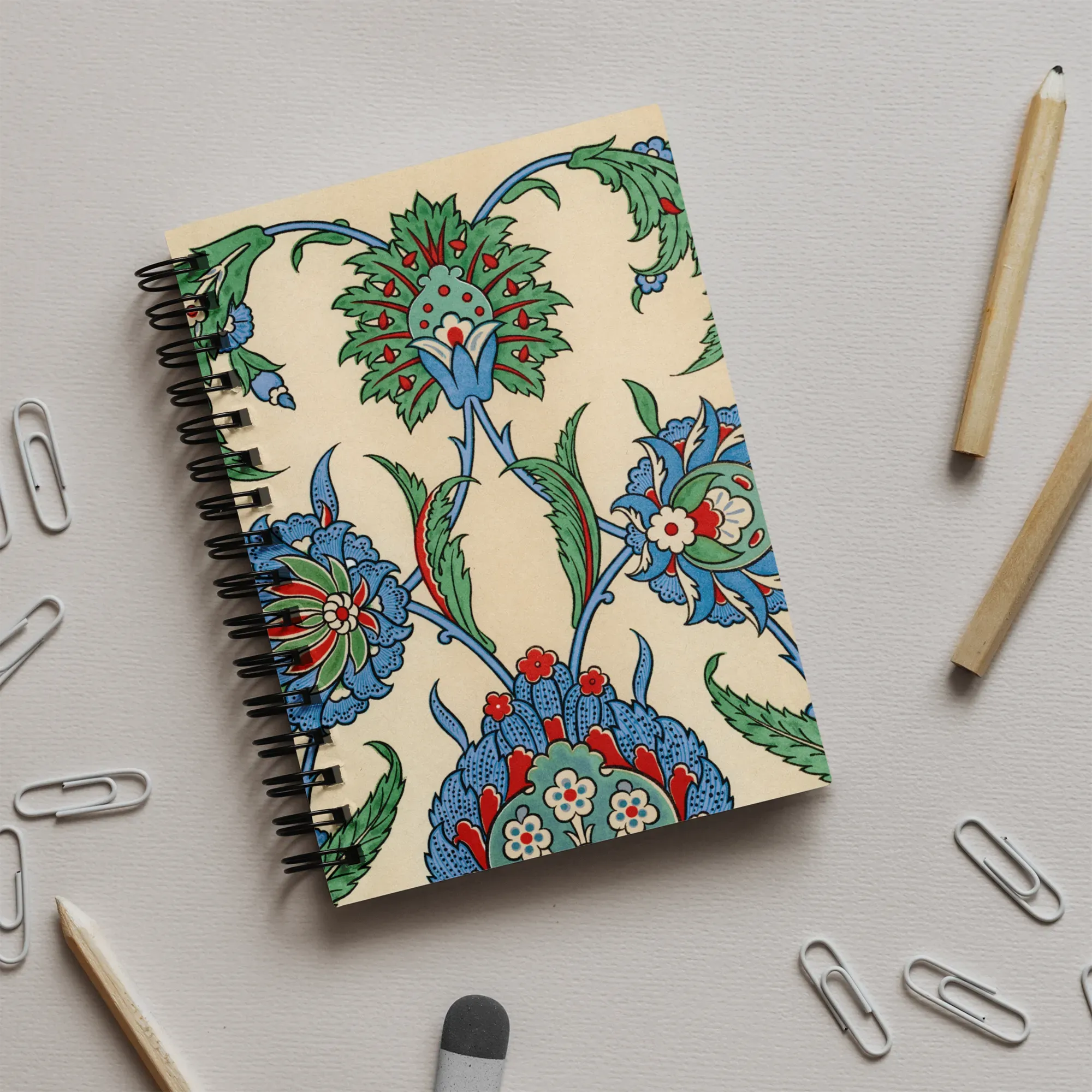 Emile Prisse D’avennes La Decoration Arabe Plate 51 Notebook - Notebooks & Notepads - Aesthetic Art
