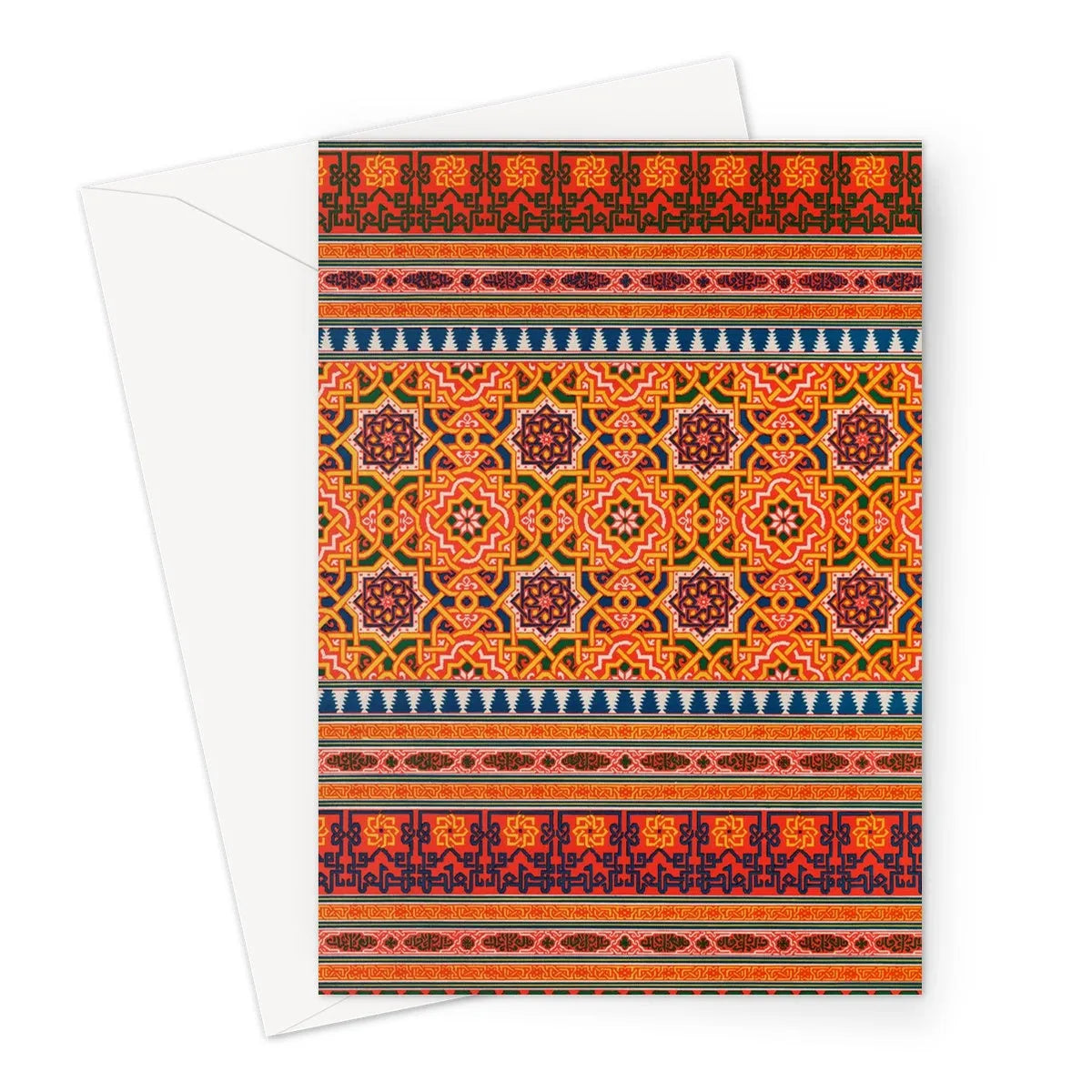 Emile Prisses D’avennes La Decoration Arabe Plate 9 + 10 Greeting Card - A5 Portrait / 1 Card - Notebooks & Notepads