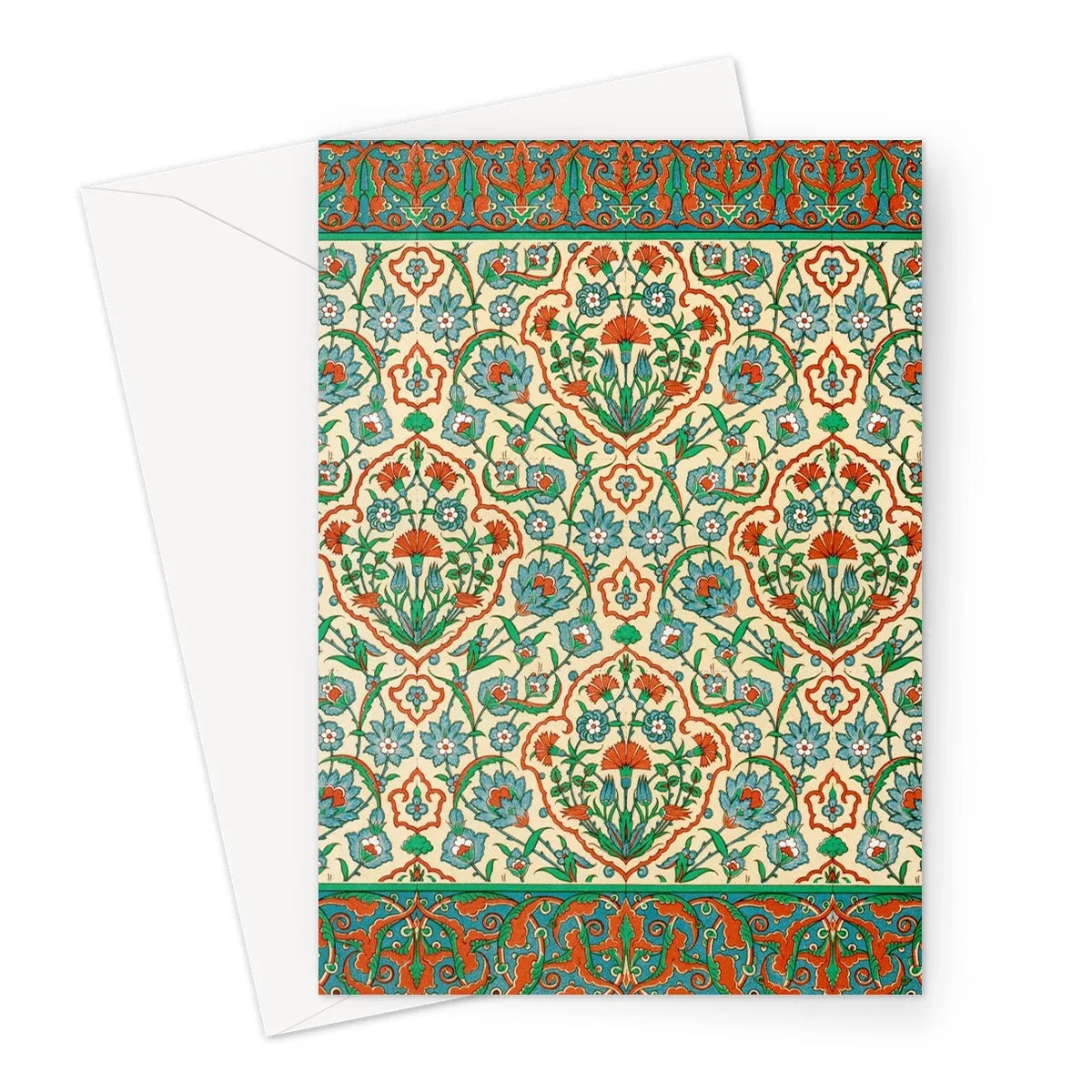 Emile Prisses D’avennes Pattern La Decoration Arabe Plate 33 Greeting Card - A5 Portrait / 1 Card - Notebooks &