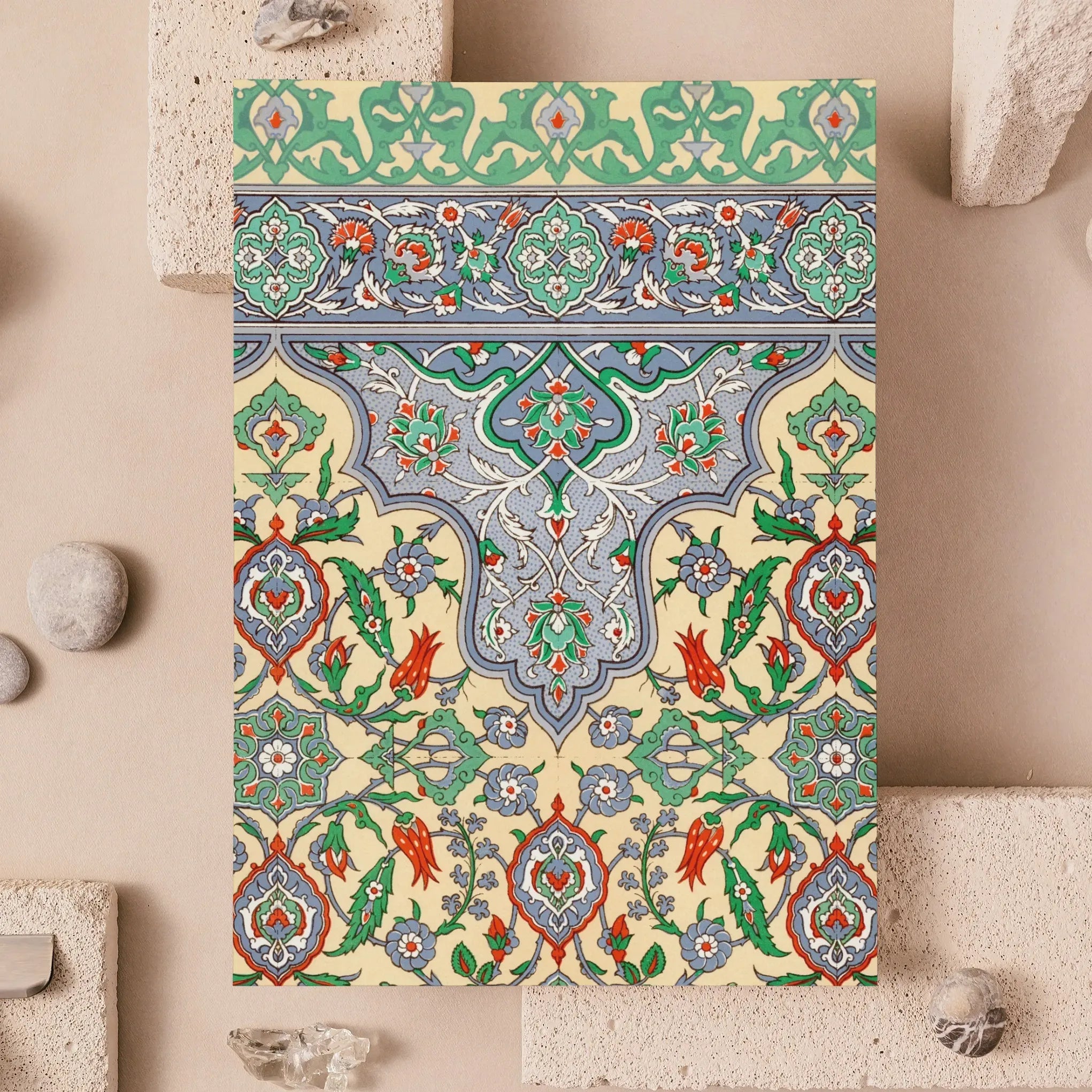 Emile Prisses D’avennes La Decoration Arabe Plate 36 Greeting Card - Notebooks & Notepads - Aesthetic Art
