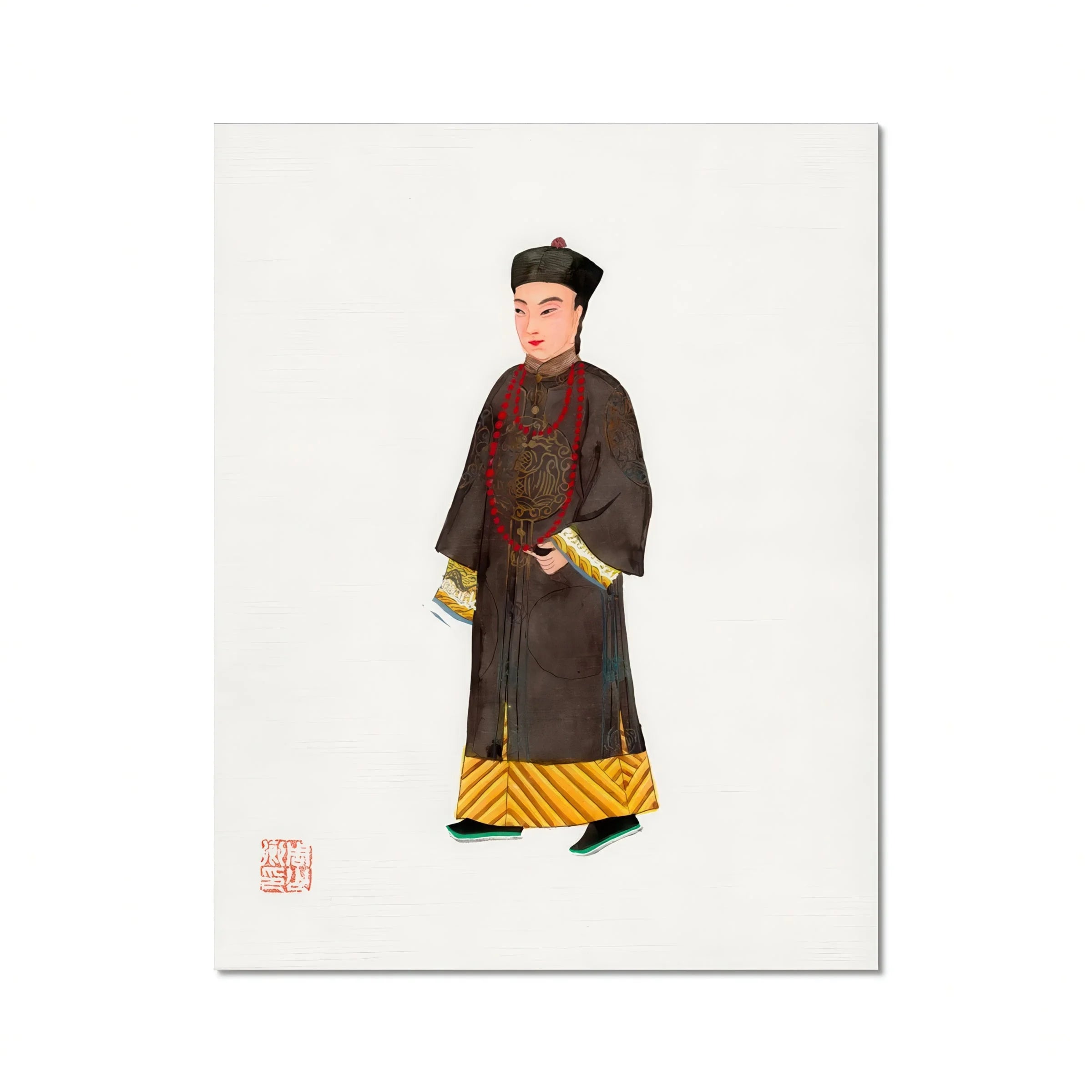 Emperor’s Courtier - Qing Dynasty Fashion Art Print Posters Prints & Visual Artwork