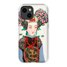 Empress - Manchu Fashion Iphone Case, 14 / Matte, Phone Case Colorful Illustration Traditional Chinese Empress Noblewoman