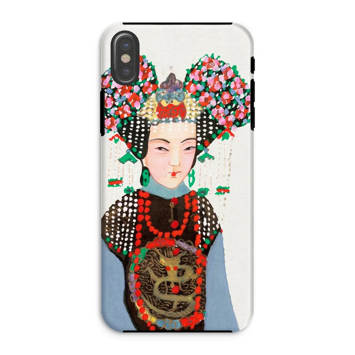 Empress - Manchu Fashion Iphone Case, Xs / Matte, Phone Case Artistic Illustration Woman Traditional Chinese Imperial
