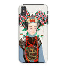 Empress - Manchu Fashion Iphone Case, Xs / Matte, Phone Case Artistic Illustration Woman Traditional Chinese Imperial