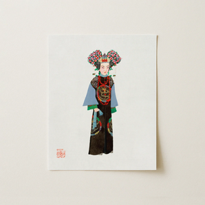 Empress - Qing Dynasty Fashion Art Print / Canvas, Qing Dynasty Pageantry, Manchu Fashion Art, Chinese Costumes