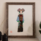 Empress Qing Dynasty Fashion Art Print, Framed Artwork Stylized Chinese Opera Character Traditional Costume