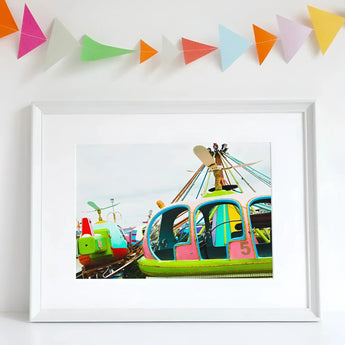 Empty Nest Giclée Print / Canvas Framed Photograph Colorful Amusement Park Rides Empty Nest Giclée, Giclée Print, Waking Dream