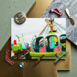 Empty Nest Giclée Print / Canvas Vibrant Pink Green Amusement Park Ride Photo Print Empty Nest Giclée, Giclée Print, Waking Dream