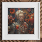 Enfant Terrible - Surreal Camp Art Print, 12x12’’ / 31x31cm / White Frame / 2’’ Matboard, Framed Surrealist Portrait Person Spacesuit-like