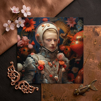 Enfant Terrible - Surreal Camp Art Print / Canvas Rectangular Art Print Portrait Person Ornate Light-colored Armor Enfant Terrible, Camp