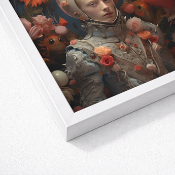 Enfant Terrible - Surreal Camp Art Print / Canvas White Framed Portrait Figure Ornate Light, Aesthetic Queer, Queer-art Spectacle Prints