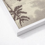 Engraving from the New Justine - Marquis De Sade Art Print / Canvas Framed Artwork Detailed Dark Brown Fern Illustration Textured, Bare