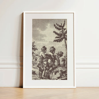 Engraving from the New Justine - Marquis De Sade Art Print / Canvas, Sade Art Print, Bare Clearing, Bodies Arranged