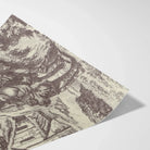 Engraving from the New Justine - Marquis De Sade Art Print, Piece Fabric Detailed Dark Brown Woodcut-style Print Figures