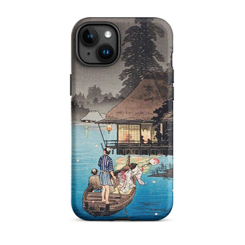 Enjoying the Evening Cool - Hiroaki Takahashi Iphone Case, 15 Plus / Matte, Japanese Art Phone Case