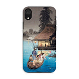 Enjoying the Evening Cool - Hiroaki Takahashi Iphone Case, Xr / Matte, Phone Case Japanese Woodblock Print Design People Boat