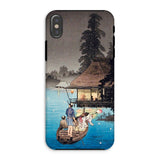 Enjoying the Evening Cool - Hiroaki Takahashi Iphone Case, Xs / Matte, Phone Case Japanese Woodblock Print Design People Boat