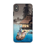 Enjoying the Evening Cool - Hiroaki Takahashi Iphone Case, Xs Max / Matte, Phone Case Japanese Woodblock Print Design People Boat