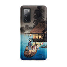 Enjoying the Evening Cool Hiroaki Takahashi Samsung Case, Galaxy S20 Fe / Matte, Black Smartphone Case Traditional Japanese Woodblock Print