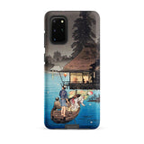 Enjoying the Evening Cool - Hiroaki Takahashi Samsung Case, Galaxy S20 Plus / Matte, Black Smartphone Traditional Japanese Art Design