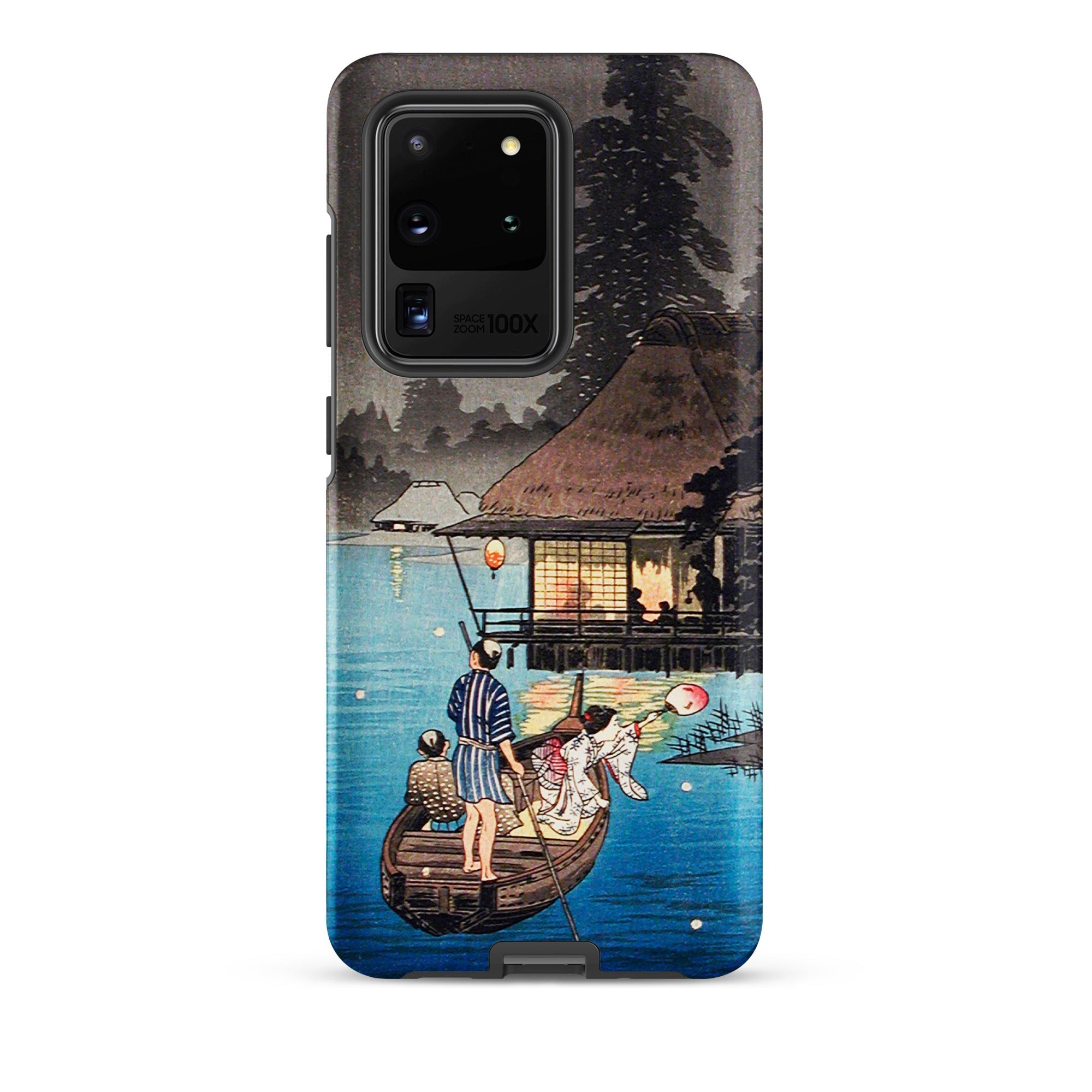 Enjoying the Evening Cool Hiroaki Takahashi Samsung Case, Galaxy S20 Ultra / Matte, Smartphone Case Traditional Japanese Woodblock Print