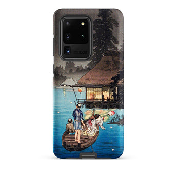 Enjoying the Evening Cool - Hiroaki Takahashi Samsung Case, Galaxy S20 Ultra / Matte, Smartphone Case Traditional Japanese Woodblock Print