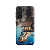 Enjoying the Evening Cool - Hiroaki Takahashi Samsung Case, Galaxy S21 / Matte, Smartphone Case Traditional Japanese Ukiyo-e Woodblock