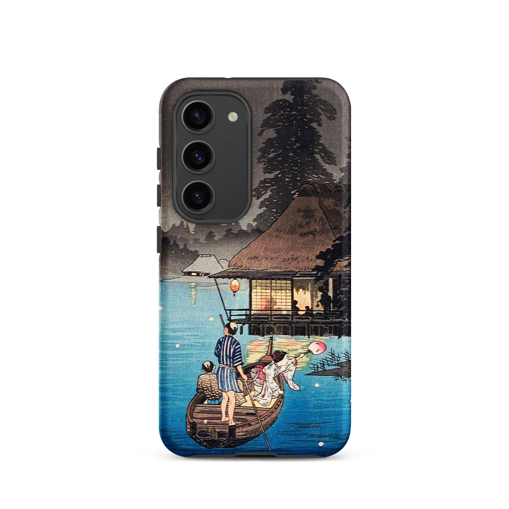 Enjoying the Evening Cool Hiroaki Takahashi Samsung Case, Galaxy S23 / Matte, Phone Case Traditional Japanese Ukiyo e Style Art Print