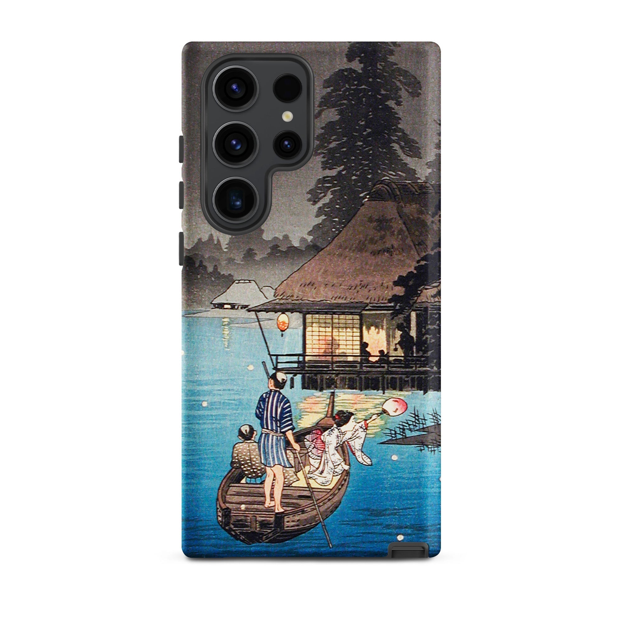 Enjoying the Evening Cool Hiroaki Takahashi Samsung Case, Galaxy S23 Ultra / Matte, Phone Case Japanese Woodblock Print Design