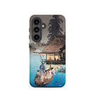 Enjoying the Evening Cool Hiroaki Takahashi Samsung Case, Galaxy S24 / Matte, Phone Case Japanese Ukiyo e Woodblock Print People Boat