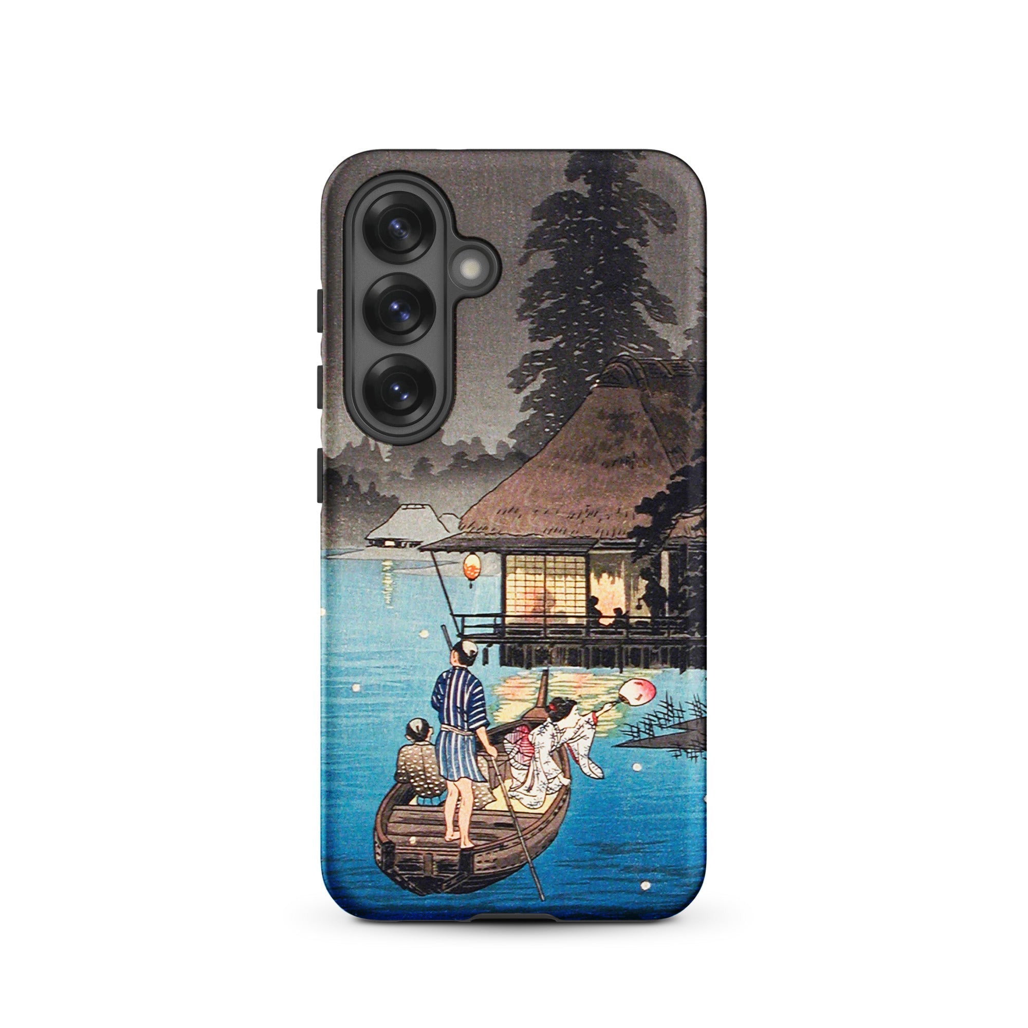 Enjoying the Evening Cool Hiroaki Takahashi Samsung Case, Galaxy S25 / Matte, Phone Case Japanese Woodblock Print Design